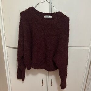 Cropped sweater maroon